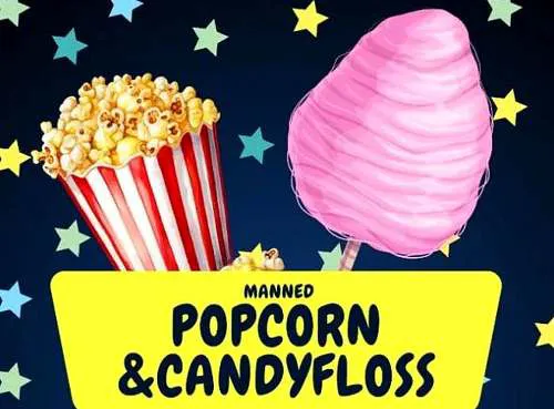 Candy floss and popcorn