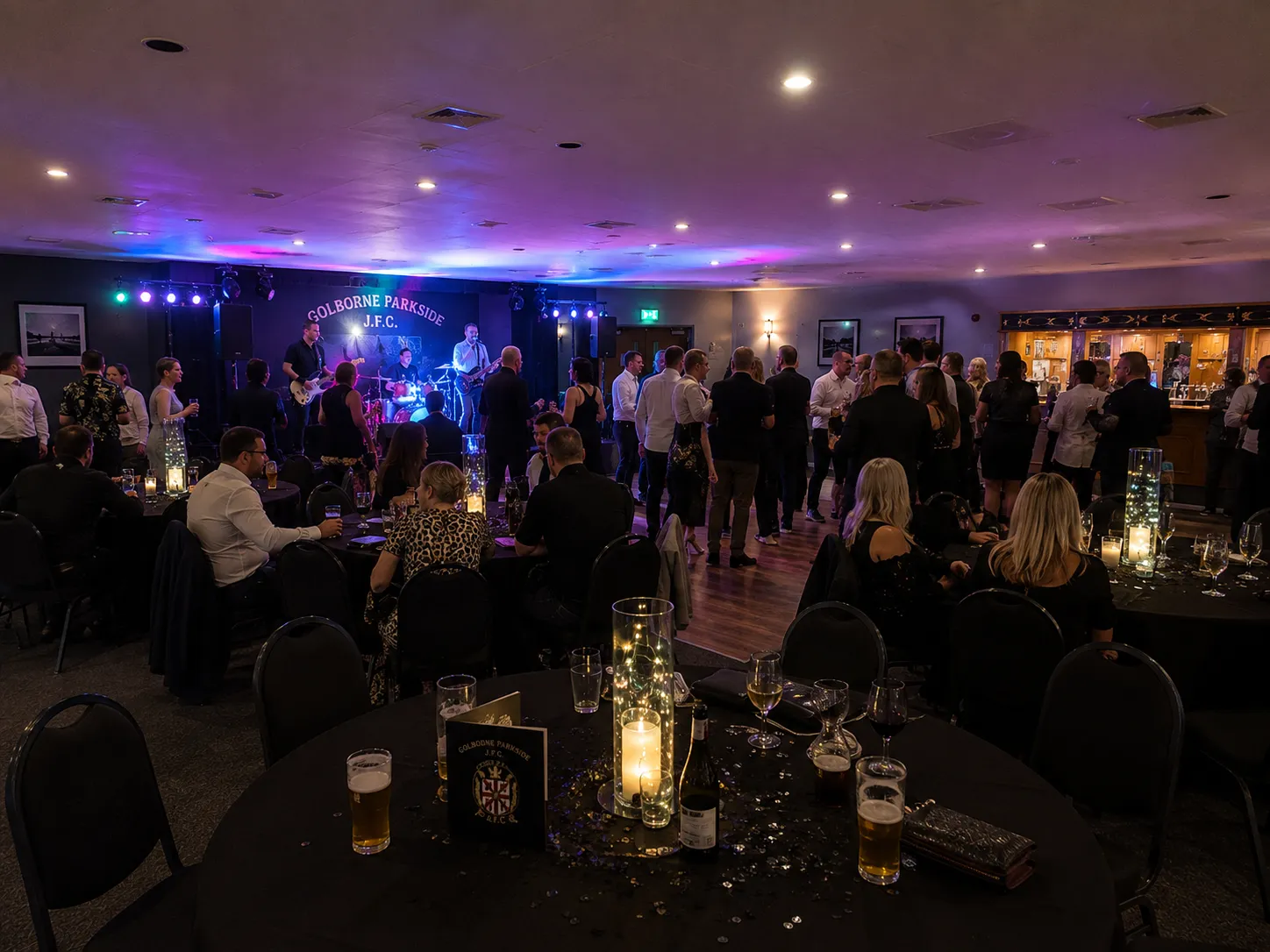 A live band night in the clubhouse